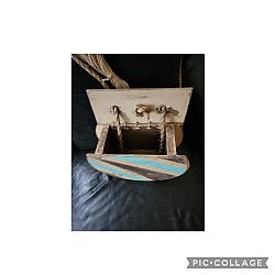 Handbag / wood handbag/ unique handbag / round style handbag