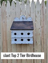 Slate Top 2 Tier Birdhouse