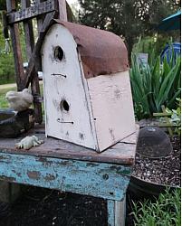 Metal Roof Birdhouse  / Hanging Birdhouse / Garden decor