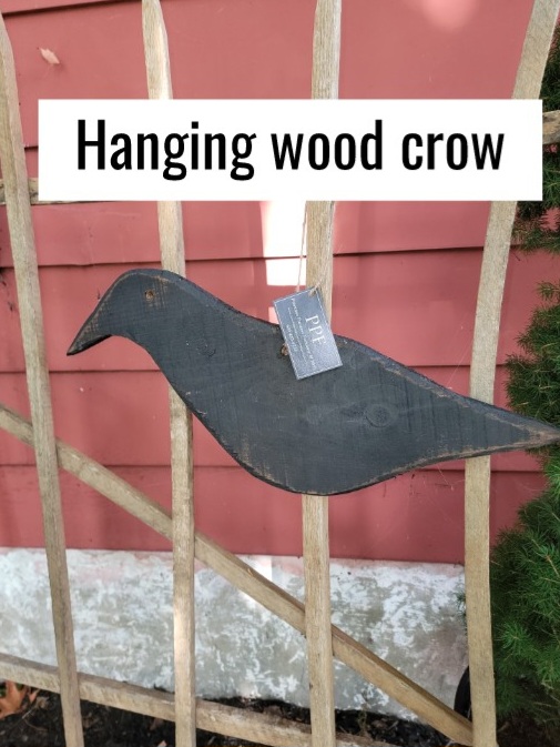 Hanging Crow / wood crow/ fall crow/ FREE SHIPPING