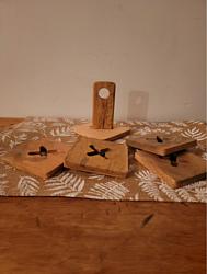 Wood coaster set