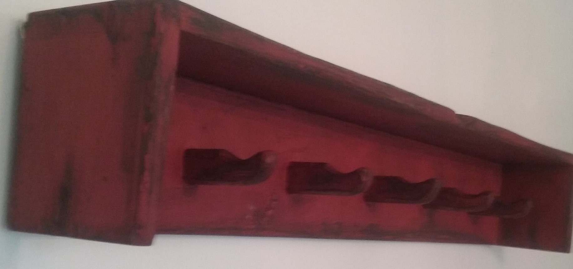 Rustic Shelf with Handmade Pegs