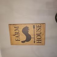 Farmhouse  Rooster Picture FREE SHIPPING / wall hanging / primitive rooster picture