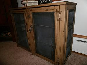 Double Door Pie Safe Table / side table / kitchen storage
